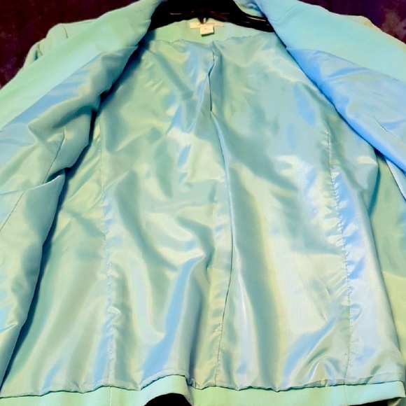 Beautiful Dressbarn Spring Blue Blazer Relaxed Fit Jacket, 2X, NWT - Picture 9 of 11